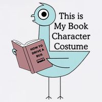 This Is My Book Character Costume Pigeon Reading Trucker Hat