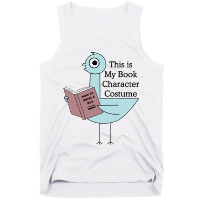 This Is My Book Character Costume Pigeon Reading Tank Top
