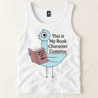 This Is My Book Character Costume Pigeon Reading Tank Top
