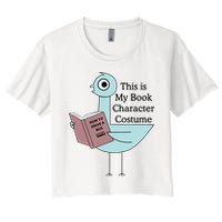 This Is My Book Character Costume Pigeon Reading Crop Top