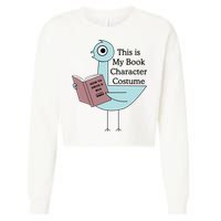 This Is My Book Character Costume Pigeon Reading Cropped Pullover Crew