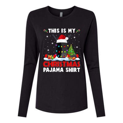 This Is My Christmas Pajama Great Gift Xmas Santa Hockey Player Gift Womens Cotton Relaxed Long Sleeve T-Shirt