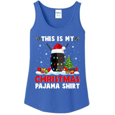 This Is My Christmas Pajama Great Gift Xmas Santa Hockey Player Gift Ladies Essential Tank