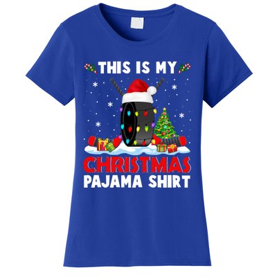 This Is My Christmas Pajama Great Gift Xmas Santa Hockey Player Gift Women's T-Shirt