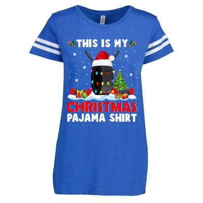 This Is My Christmas Pajama Great Gift Xmas Santa Hockey Player Gift Enza Ladies Jersey Football T-Shirt