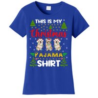 This Is My Christmas Pajama Xmas Lights Corgi Dog Christmas Gift Women's T-Shirt