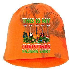 This Is My Christmas Pajama Gift Bass Guitar Christmas Gift Kati - Camo Knit Beanie