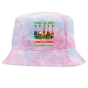 This Is My Christmas Pajama Gift Bass Guitar Christmas Gift Tie-Dyed Bucket Hat