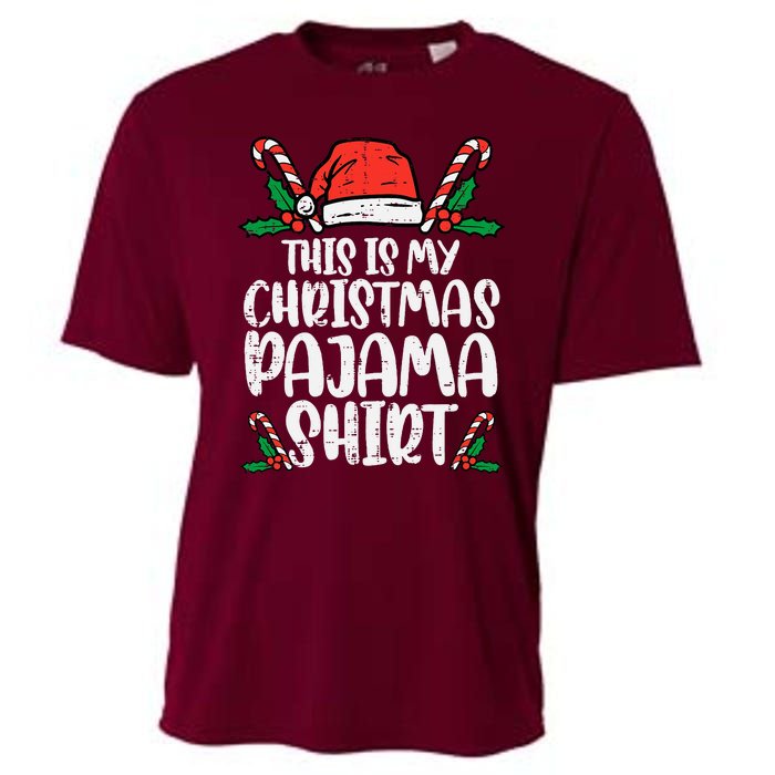 This Is My Christmas Pajama Funny Xmas Pjs Cooling Performance Crew T-Shirt