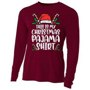 This Is My Christmas Pajama Funny Xmas Pjs Cooling Performance Long Sleeve Crew