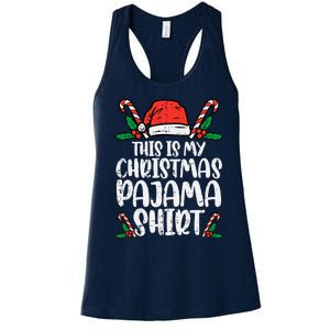 This Is My Christmas Pajama Funny Xmas Pjs Women's Racerback Tank