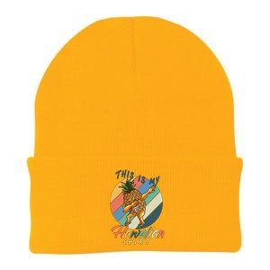 This Is My Hawaiian Shirt Retro Dabbing Pineapple Knit Cap Winter Beanie