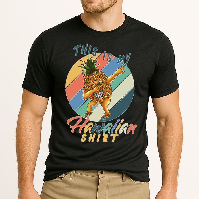 This Is My Hawaiian Shirt Retro Dabbing Pineapple Cooling Performance Crew T-Shirt