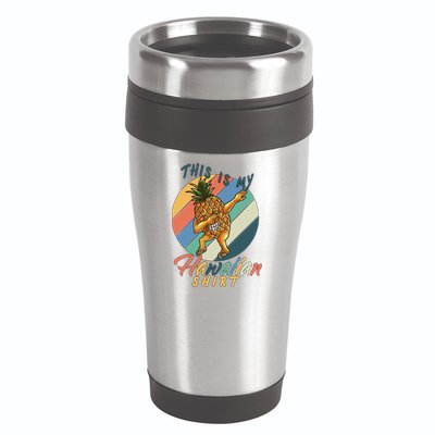 This Is My Hawaiian Shirt Retro Dabbing Pineapple 16oz Travel Tumbler