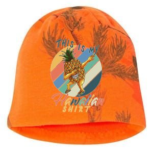 This Is My Hawaiian Shirt Retro Dabbing Pineapple Kati - Camo Knit Beanie