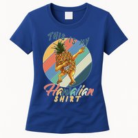 This Is My Hawaiian Shirt Retro Dabbing Pineapple Womens T-Shirt