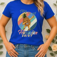 This Is My Hawaiian Shirt Retro Dabbing Pineapple Womens T-Shirt