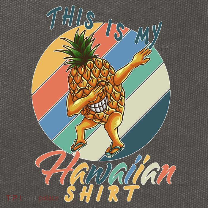 This Is My Hawaiian Shirt Retro Dabbing Pineapple Cotton Canvas Backpack