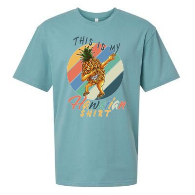 This Is My Hawaiian Shirt Retro Dabbing Pineapple Sueded Cloud Jersey T-Shirt