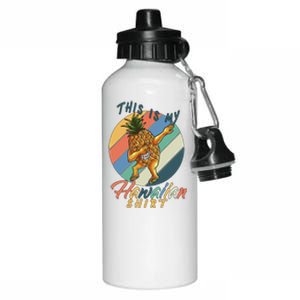 This Is My Hawaiian Shirt Retro Dabbing Pineapple Aluminum Water Bottle 