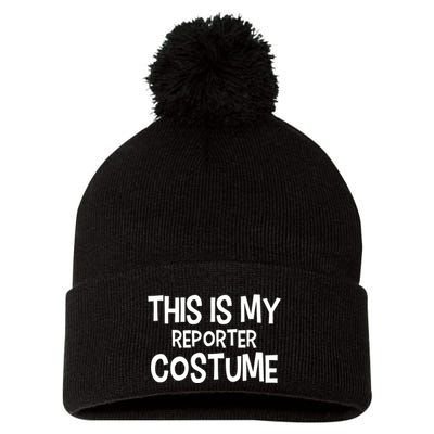 This Is My Reporter Costume Halloween Costume Reporters Pom Pom 12in Knit Beanie
