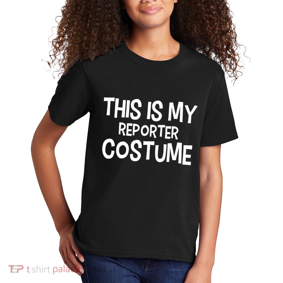This Is My Reporter Costume Halloween Costume Reporters Kids T-Shirt