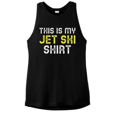 This Is My Jet Ski Lover JetSki Skiing Funny Cool Gift Ladies PosiCharge Tri-Blend Wicking Tank