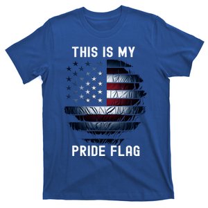 This Is My Pride Flag 4th Of July Usa American Flag Patriot Funny Gift T-Shirt