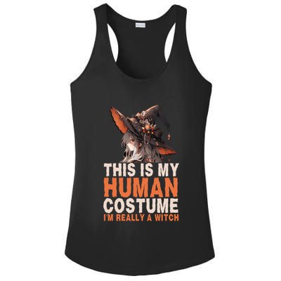 This Is My Hu Costume IM Really A Witch Halloween Funny Gift Ladies PosiCharge Competitor Racerback Tank