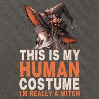 This Is My Hu Costume IM Really A Witch Halloween Funny Gift Cotton Canvas Backpack