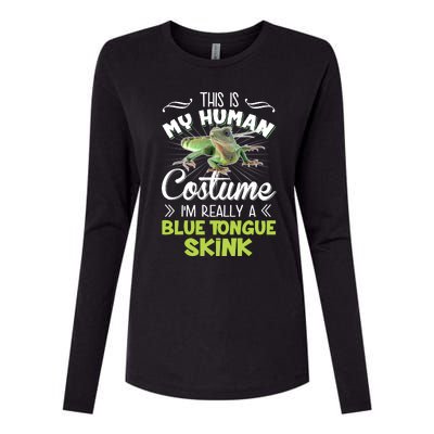 This Is My Human Costume IM Really A Blue Tongue Skink Womens Cotton Relaxed Long Sleeve T-Shirt