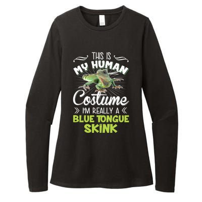 This Is My Human Costume IM Really A Blue Tongue Skink Womens CVC Long Sleeve Shirt