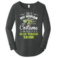 This Is My Human Costume IM Really A Blue Tongue Skink Women's Perfect Tri Tunic Long Sleeve Shirt