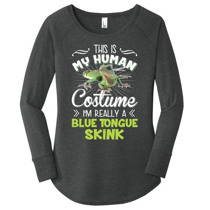 This Is My Human Costume IM Really A Blue Tongue Skink Women's Perfect Tri Tunic Long Sleeve Shirt