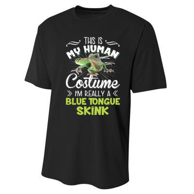 This Is My Human Costume IM Really A Blue Tongue Skink Performance Sprint T-Shirt