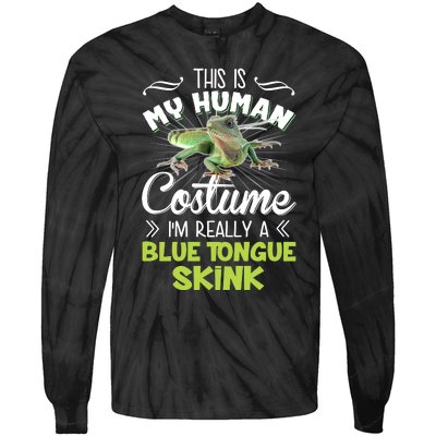 This Is My Human Costume IM Really A Blue Tongue Skink Tie-Dye Long Sleeve Shirt