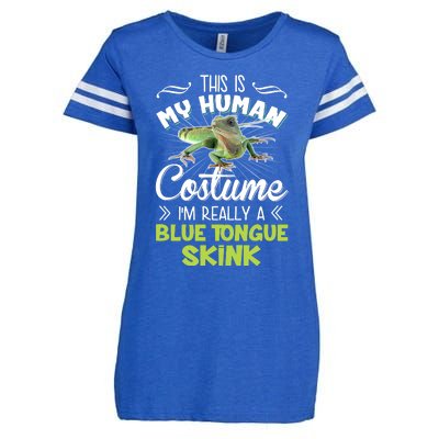 This Is My Human Costume IM Really A Blue Tongue Skink Enza Ladies Jersey Football T-Shirt