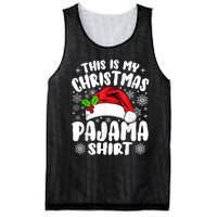 This Is My Christmas Pajama Funny Christmas Outfits Mesh Reversible Basketball Jersey Tank