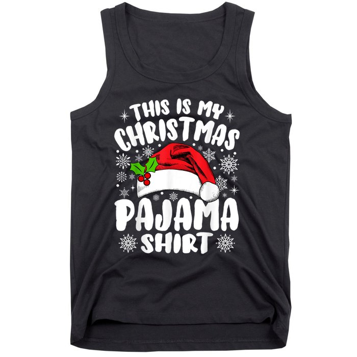 This Is My Christmas Pajama Funny Christmas Outfits Tank Top