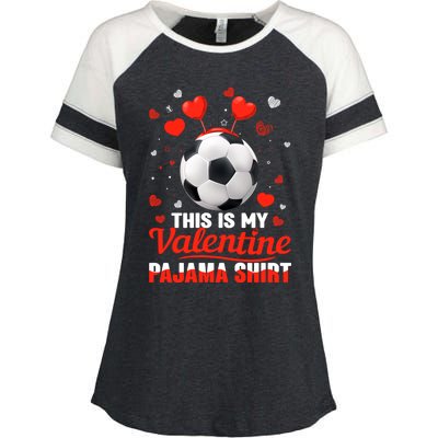 This Is My Valentine Pajama Gift Headband Soccer Players Gift Enza Ladies Jersey Colorblock Tee