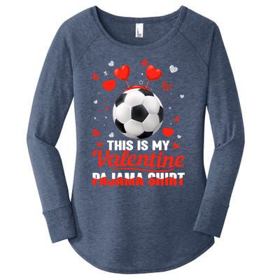 This Is My Valentine Pajama Gift Headband Soccer Players Gift Women's Perfect Tri Tunic Long Sleeve Shirt