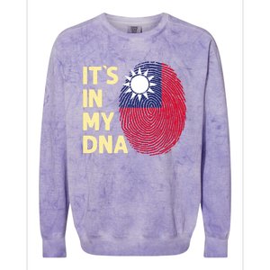 Taiwan In My Dna Taiwanese Flag Team Taiwan Gift Colorblast Crewneck Sweatshirt