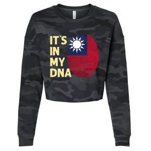 Taiwan In My Dna Taiwanese Flag Team Taiwan Gift Cropped Pullover Crew