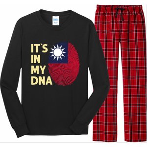 Taiwan In My Dna Taiwanese Flag Team Taiwan Gift Long Sleeve Pajama Set