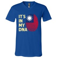 Taiwan In My Dna Taiwanese Flag Team Taiwan Gift V-Neck T-Shirt