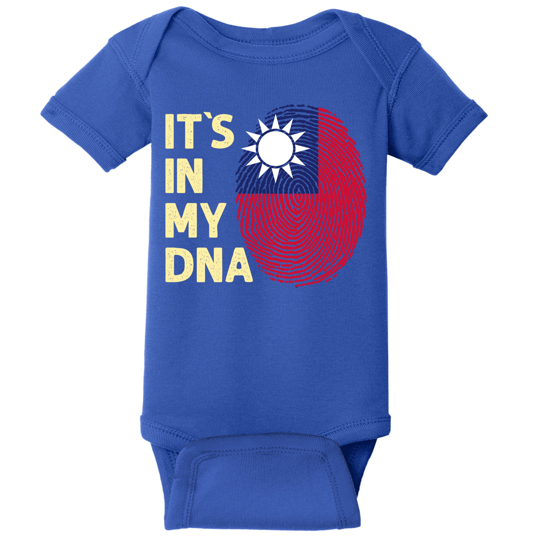 Taiwan In My Dna Taiwanese Flag Team Taiwan Gift Baby Bodysuit