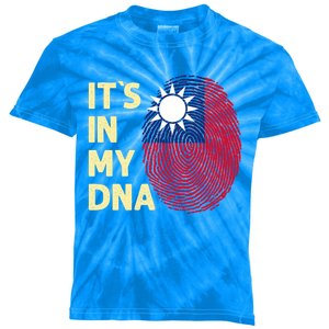 Taiwan In My Dna Taiwanese Flag Team Taiwan Gift Kids Tie-Dye T-Shirt