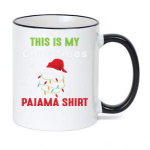 This Is My Christmas Pajama Tee Funny Billiard 8 Ball Xmas Gift 11oz Black Color Changing Mug