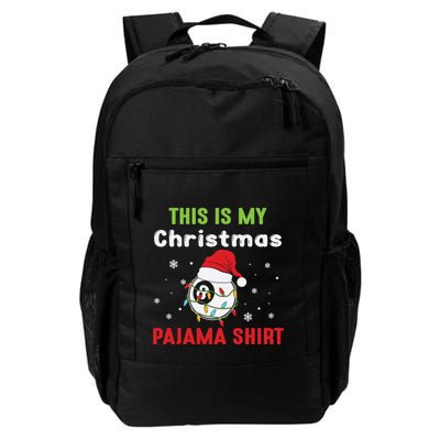 This Is My Christmas Pajama Tee Funny Billiard 8 Ball Xmas Gift Backpack