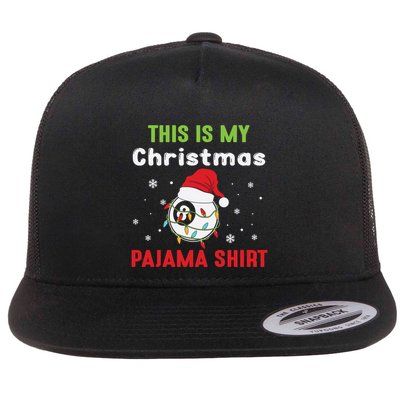 This Is My Christmas Pajama Tee Funny Billiard 8 Ball Xmas Gift Flatbill Hat